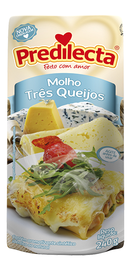 Molho 3 Queijos Predilecta 24x340Gr