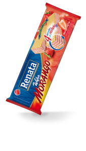 Biscoito Renata Wafer Morango Cx40x115Gr